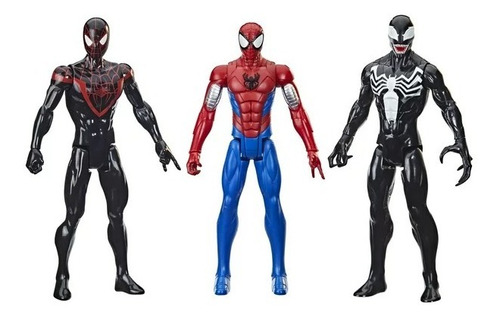 Figura Accion Marvel Hombre Araña Y Venom Set 3 Personajes