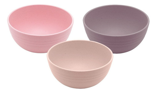 1367 - Bowls De Bambu Ecológico Lines Sortido-12x6cm