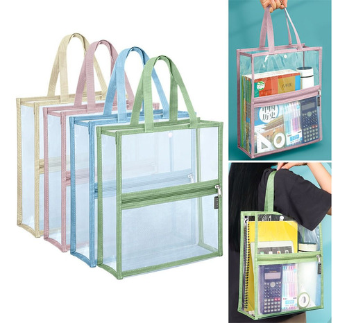 Bolsa Portadocumentos Transparente De Gran Capacidad