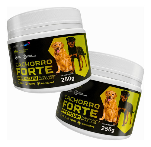 2un Suplemento Para Engordar O Cachorro Rapido Pote Com 250g