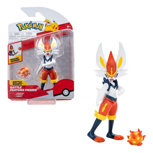 Juguete Pokemon Battle Feature Figure Cinderace Accion