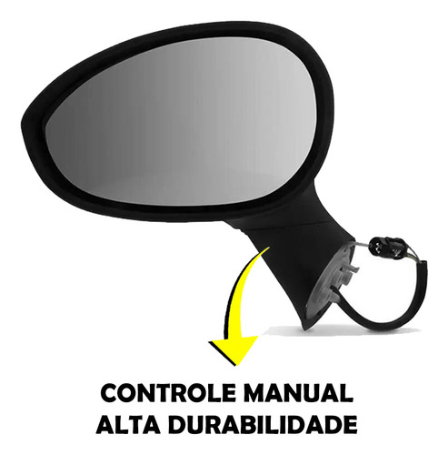Retrovisor Punto 4p 2007 2008 2009 A 2015 Manual Esquerdo