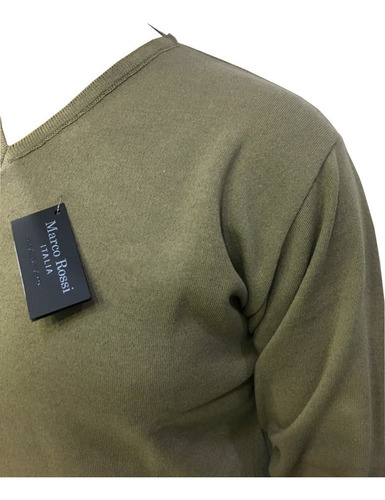 Suéter Camel Cuello V Hombre