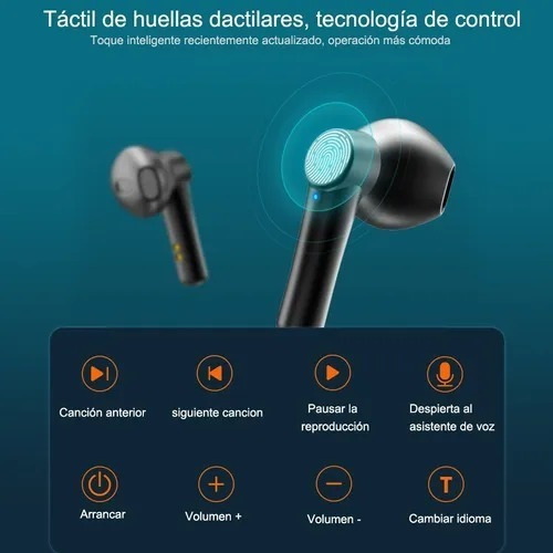Imagem 4 de 8 de Fones De Ouvido Controle De Toque Sem Fio Bluetooth