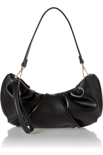 The Drop Ulla - Embrague Convertible Fruncido Para Mujer, Ne