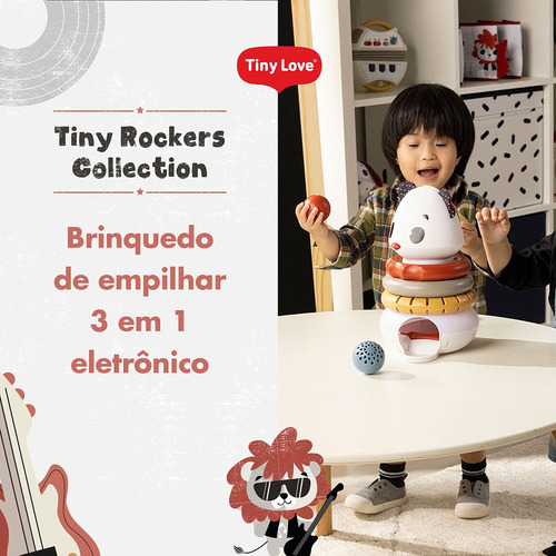 Brinquedo De Empilhar 3-em-1 Eletrônico Panda Tiny Rockers