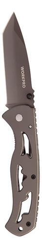 Workpro W014020 Cuchillo Plegable 3.5 Pulgadas Acero Inoxidable Color Gris Oscuro