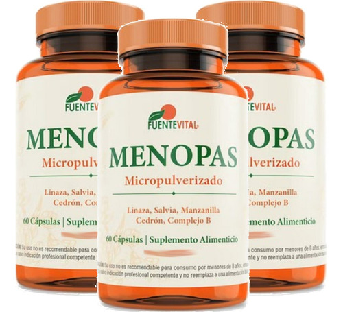 3x Menopas 60 Caps Regulador Hormonal Femenino