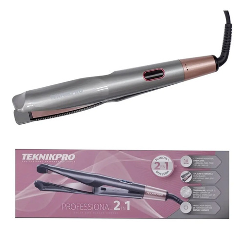 Plancha Y Buclera De Pelo Profesional 2 En 1 Teknikpro | Cuotas sin interés