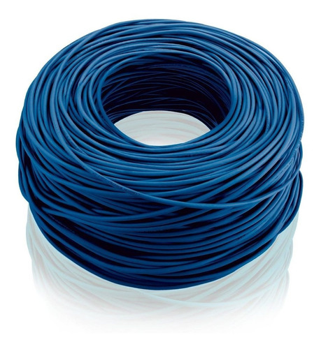 Cabo Rede Cat5e Azul Rolo 50m Utp Lan Internet Net Metros