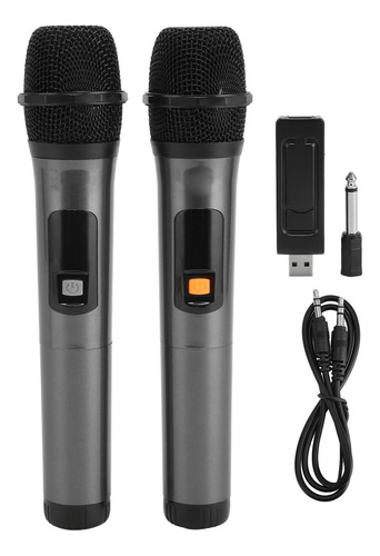 Microfono Inalambrico Karaoke Sistema Dinamico Metal Dual