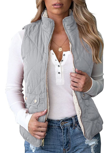 Chaleco Polar Sherpa Sin Mangas Para Mujer