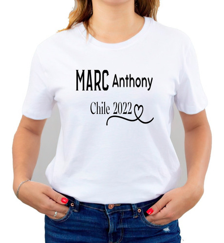 Polera Dama Estampada 100%algodon Concierto Marc Anthony 526