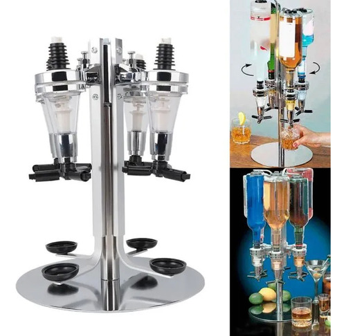 Dosador De Bebidas Com 4 Garrafas Bar Butler Dispenser