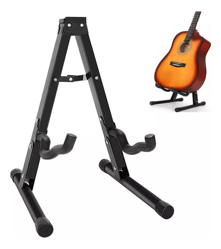 Base Soporte Para Guitarra O Bajo Metálico Portatil 