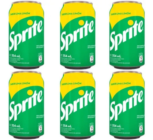 Sprite Lata 354ml Pack X6 Gaseosa Zetta Bebidas