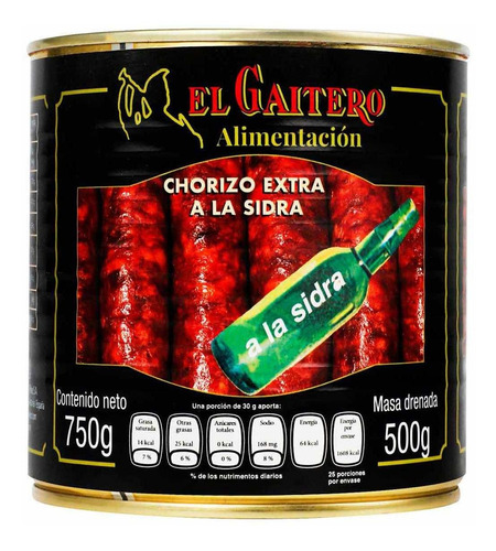 Chorizo A La Sidra El Gaitero 750g
