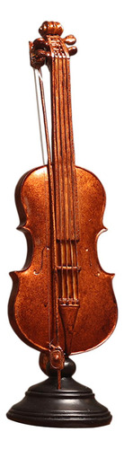 Estatuilla De Instrumento Musical Con Base Violín Ornamento