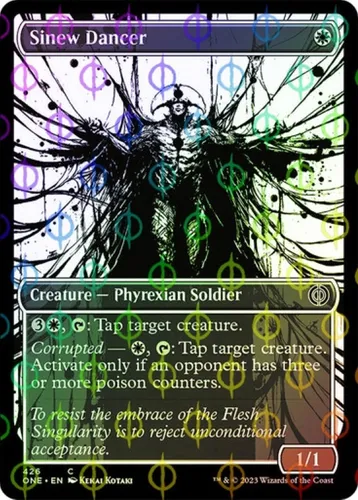 Cartas Magic 4x Sinew Dancer (#426) Showcase Compleat Foil