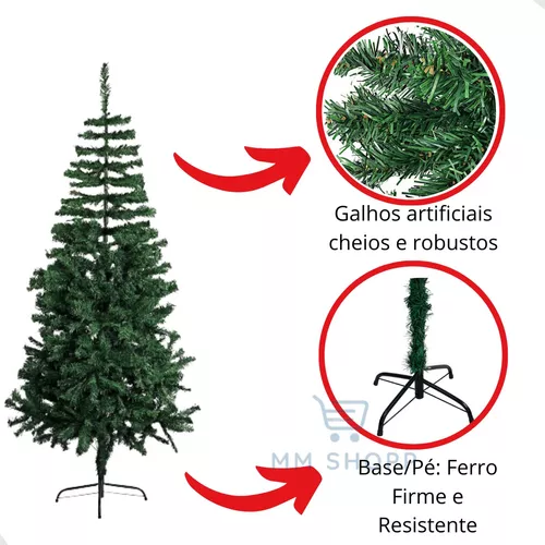 Árvore de Natal Pinheiro 1,80 Metros Grande Tradicional Cheia Gorda 700  Galhos - Magazine Gerais