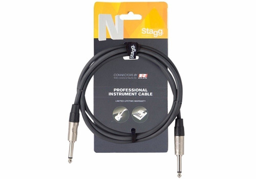Cable 3m Guitarra/bajo Plug-plug Profesional Stagg Ngc3