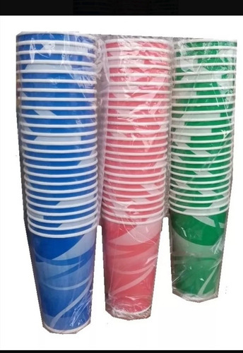 2000 Vasos Colores De Cartón 44 Onzas Cerveza Bebida Fría