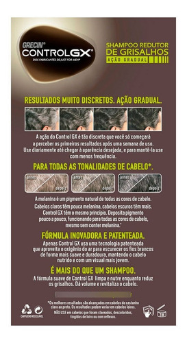 Imagem 4 de 4 de Shampoo Control Gx Grecin Normal - Redutor De Grisalhos Full