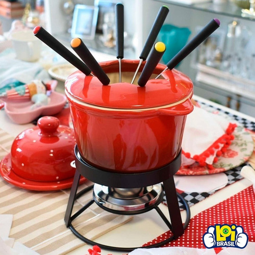 Imagem 7 de 8 de Conjunto De Fondue Em Inox 10 Peças Com Base Giratória Loi