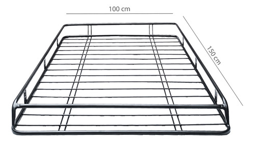 Bagageiro Maleiro Teto Gradeado Aço Universal 100 X 150 X 12