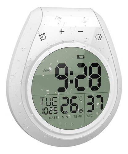 Reloj De Ducha Digital Interior Con Ventosa Pantalla