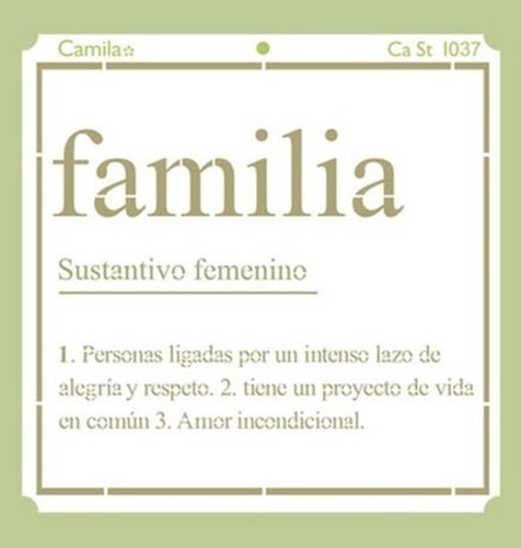 Plantilla Stencil Familia Ca St 1037 Camila