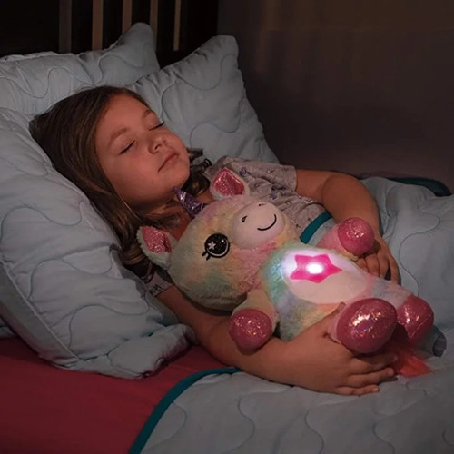 Imagen 4 de 4 de Peluche Proyector De Estrellas Star Belly Dream Unicornios