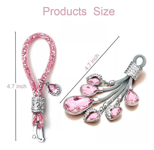 Nuevo Llavero De 2 Diamantes Para Mujer Llavero Para Llaves