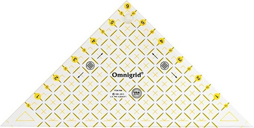 Regla Patchwork Y Upcycling  Omnigrip Triangular