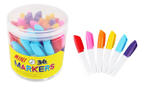 Skkstationery Mini Marcadores 36 Piezas, Colores Surtidos,