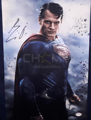 Poster Firmado Henry Cavill Batman Vs Superman Autografo Dc