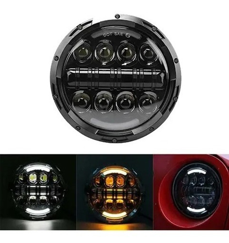 Imagen 6 de 7 de Faro De Auto Moto 7 Pulgadas Redondo Led Conduccion