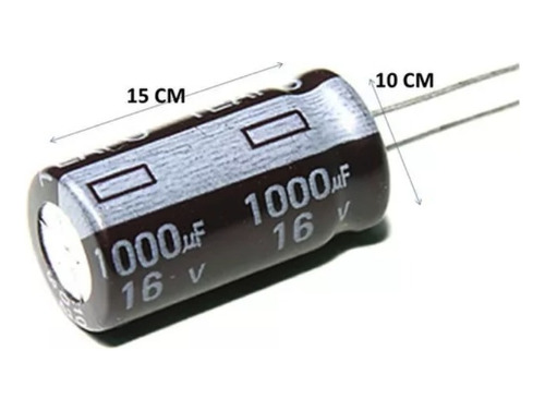 Capacitor Electrolítico 16v 1000uf Pack X 15 Unidades