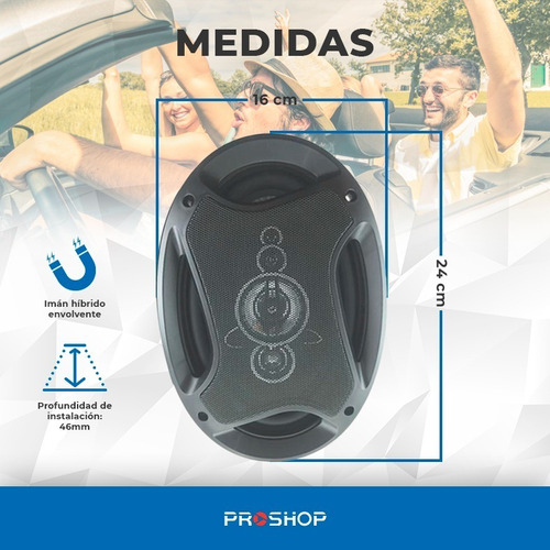 Imagen 2 de 10 de Combo Estereo Stereo Pantalla Tactil Parlantes 6x9 16cm Din