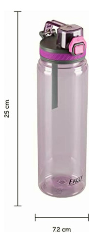 Botella Para Agua De 750 Ml Ekco, Con Tapa Fliptop