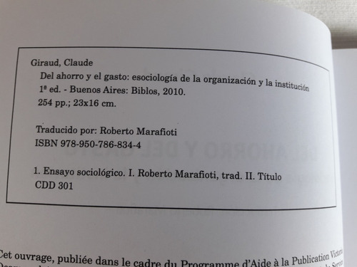 Imagen 4 de 6 de Del Ahorro Y Del Gasto Claude Giraud Editorial Biblos