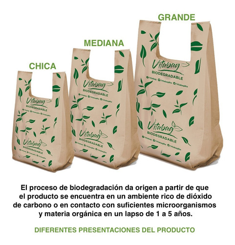 Imagen 3 de 4 de 1 Kilo De Bolsa Camiseta De Poliseda Biodegradable Genérica