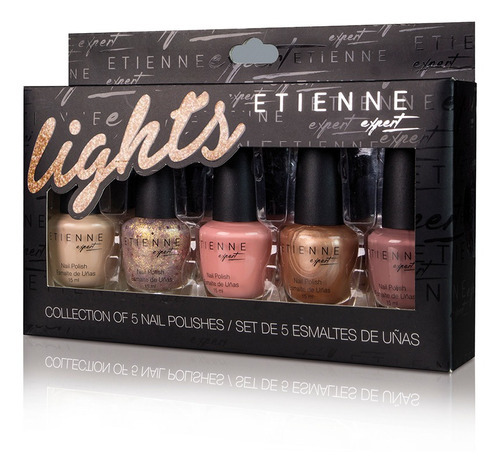 Set De 5 Esmaltes De Uñas Etienne Lights Color Beige