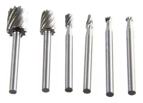 Juego De Fresas X 6 Piezas Mini Torno Dremel Madera Metal