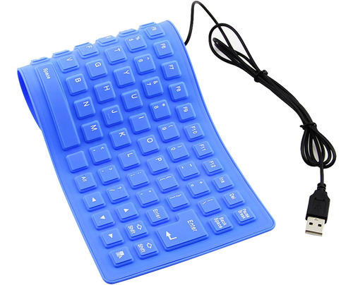 Super Space Plegable Silicona, Teclado Usb Con Cable Viaje A