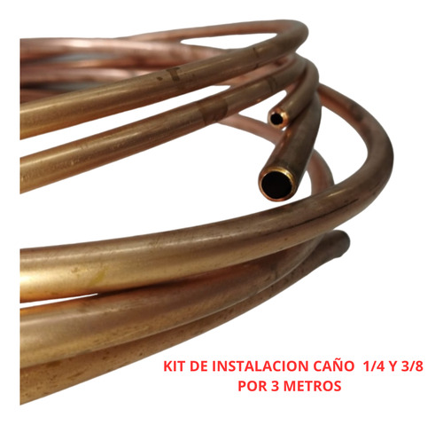 Kit De Instalacion Aire Split 2500/2800 Frigorias 1/4 Y 3/8