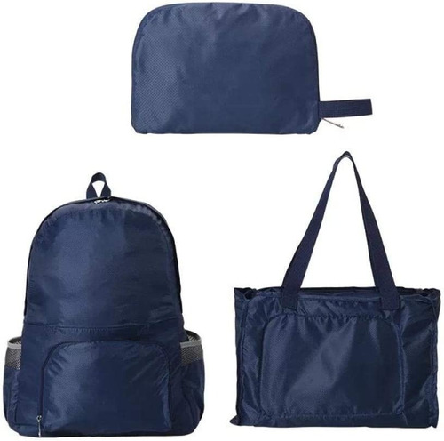 Mochila Bolso Impermeable Plegable 2 En 1 Portátil 25l Ch