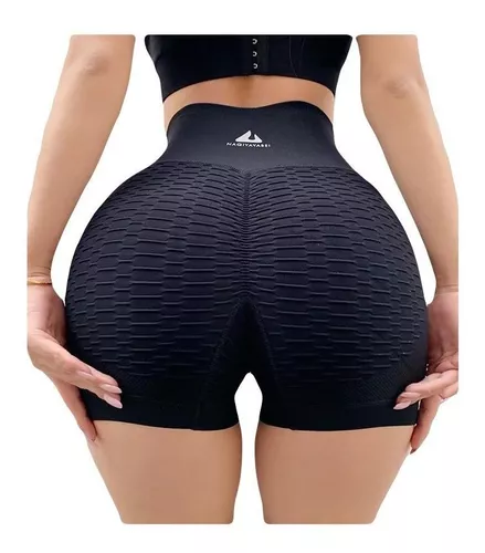 Short Academia Fitness Levanta Bumbum Push Up E Cós Alto.