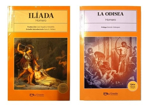 A Ilíada , La Odisea , Homero (paq. 2 Libros