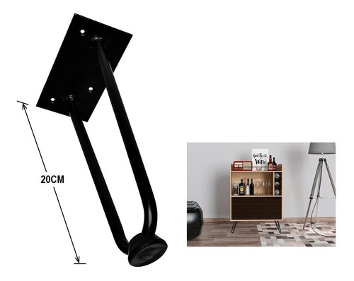 Imagen 8 de 9 de Pata Mesa Base Mueble Metálica 20cm (iva Incluido)
